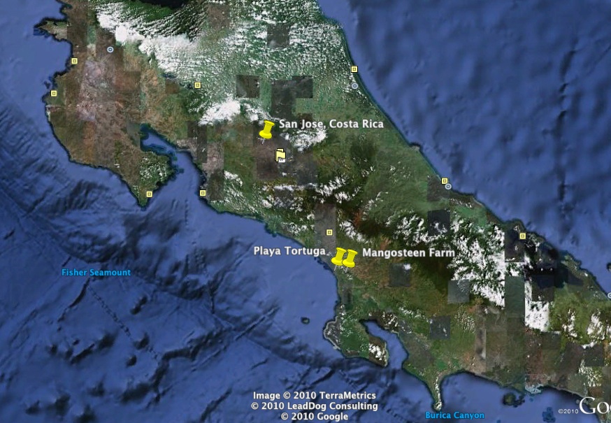 Mangosteen Farm, Costa Rica Google Earth